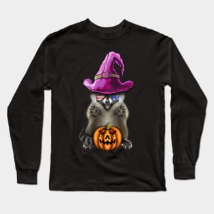 Raccoon Halloween Long Sleeve T-Shirt